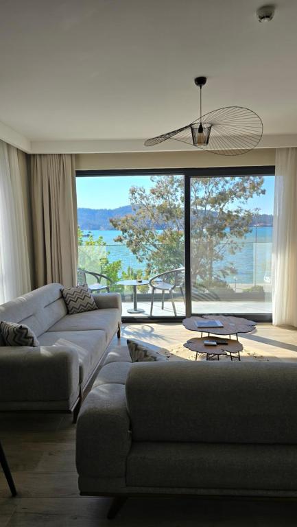 Postel nebo postele na pokoji v ubytování Ansira Fethiye