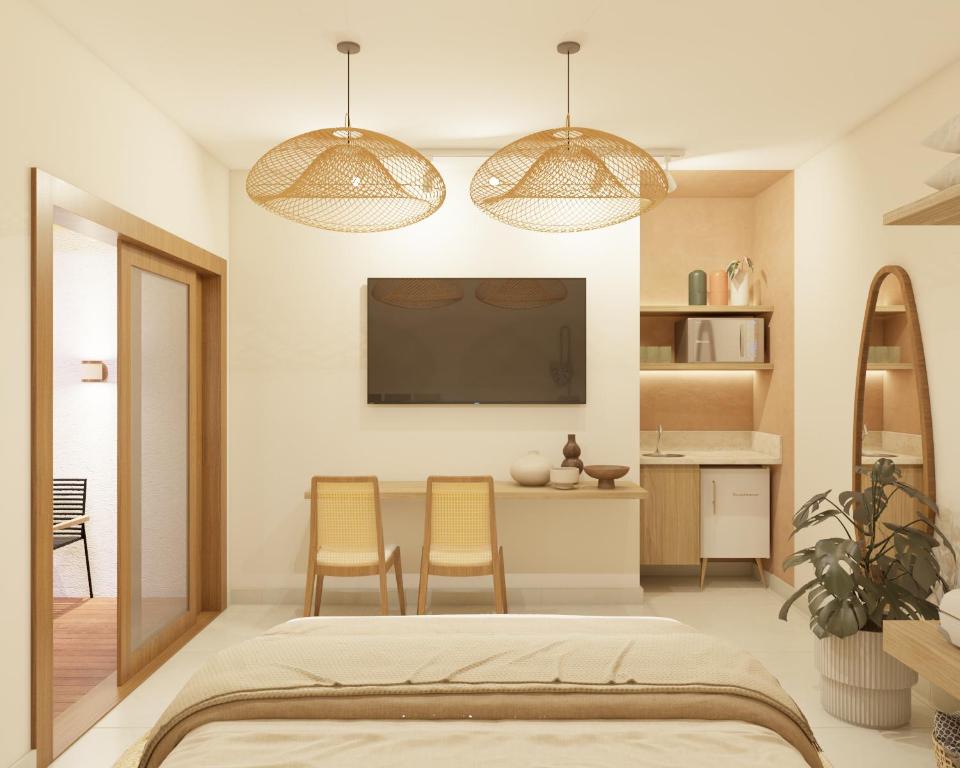 TV a/nebo společenská místnost v ubytování Nari Guest Room