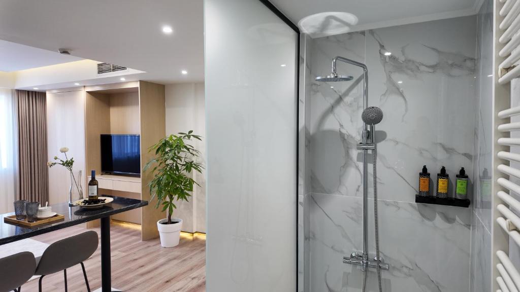 Koupelna v ubytování CC LUX Suites
