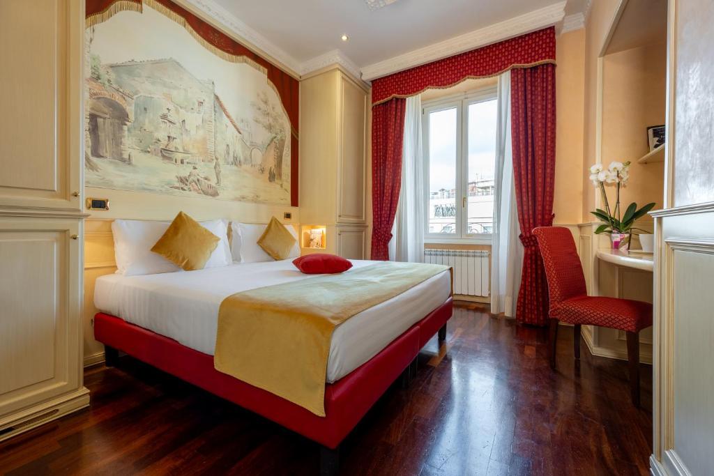Posteľ alebo postele v izbe v ubytovaní Al Viminale Hill Inn & Hotel