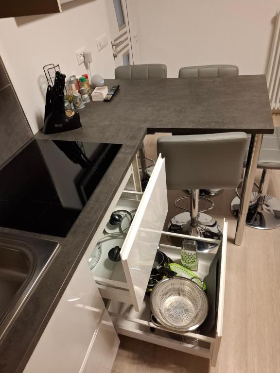 Kuchyň nebo kuchyňský kout v ubytování Casa al Torchio