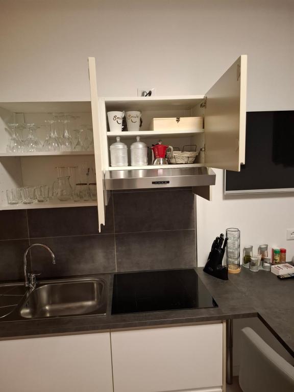 Kuchyň nebo kuchyňský kout v ubytování Casa al Torchio