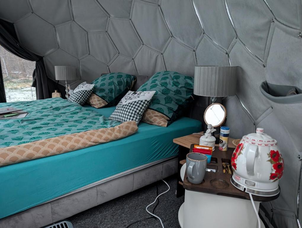 Postel nebo postele na pokoji v ubytování Eco Iglu The Secret of Comfort 5 Stars