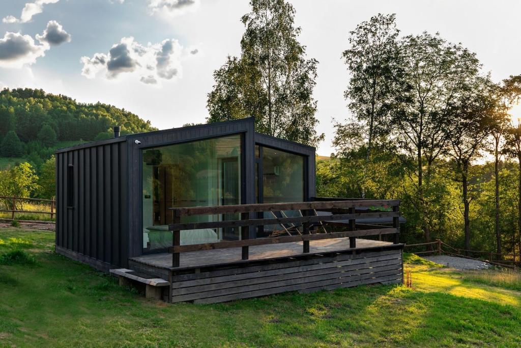 Zahrada ubytování Cottage with sauna doBeskid