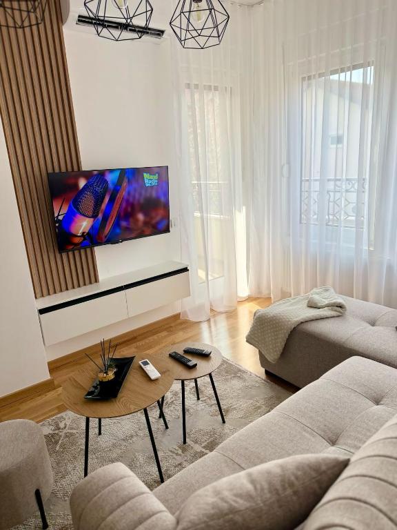 TV a/nebo společenská místnost v ubytování Apartman Relax