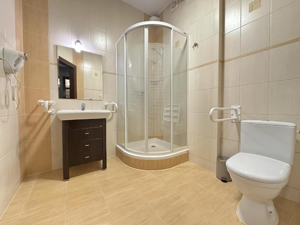 Kúpeľňa v ubytovaní Pensjonat Bobrowy Dwór