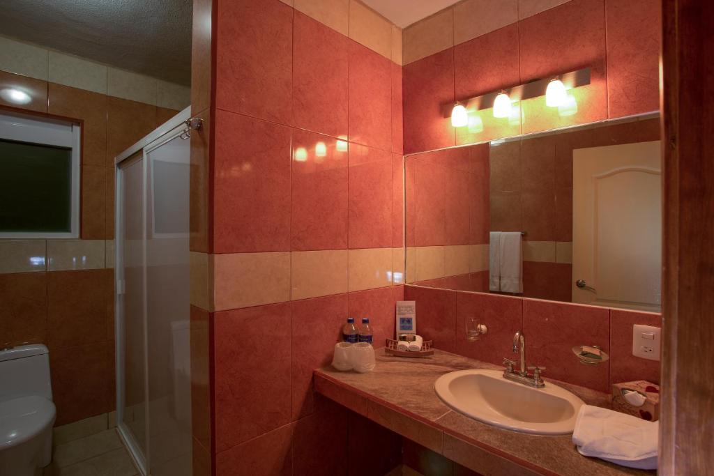 Koupelna v ubytování Atotonilco Hotel & Club