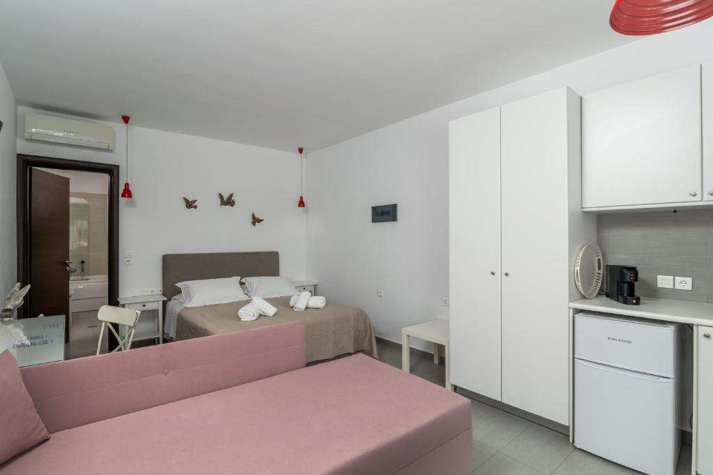 Kuchyň nebo kuchyňský kout v ubytování Tsakanos Home