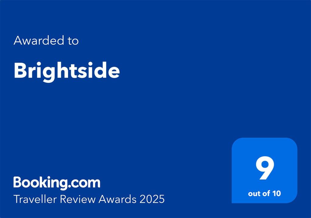 Certifikát, hodnocení, plakát nebo jiný dokument vystavený v ubytování Brightside