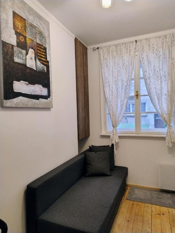 Tiny studio in top center