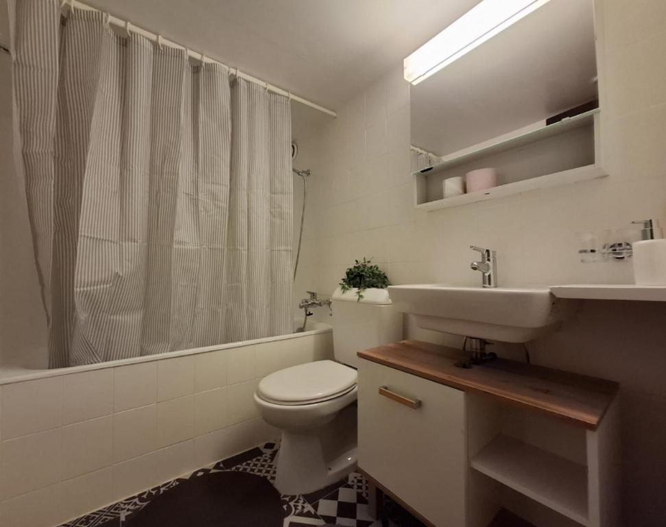 Koupelna v ubytování Appartement plus Pool, Morgins, Portes du Soleil