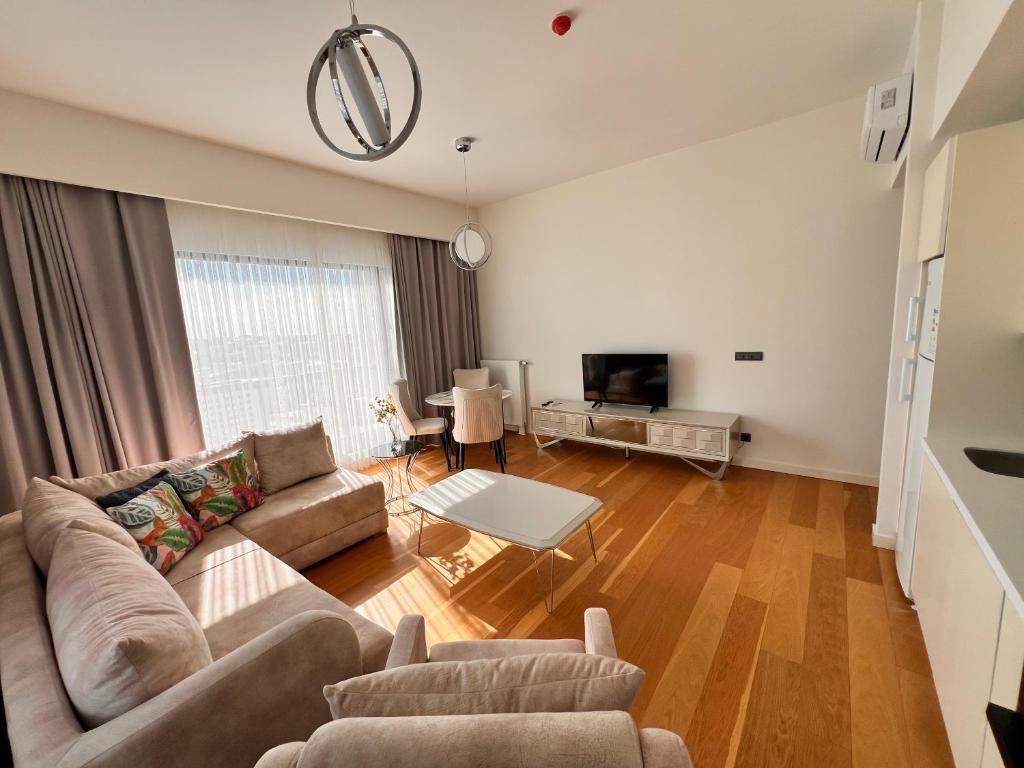 Posezení v ubytování Divan Residence - Güneşli Near Ataköy Metro Station