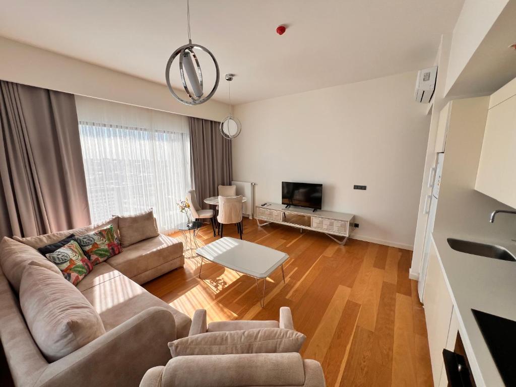 Posezení v ubytování Divan Residence - Güneşli Near Ataköy Metro Station