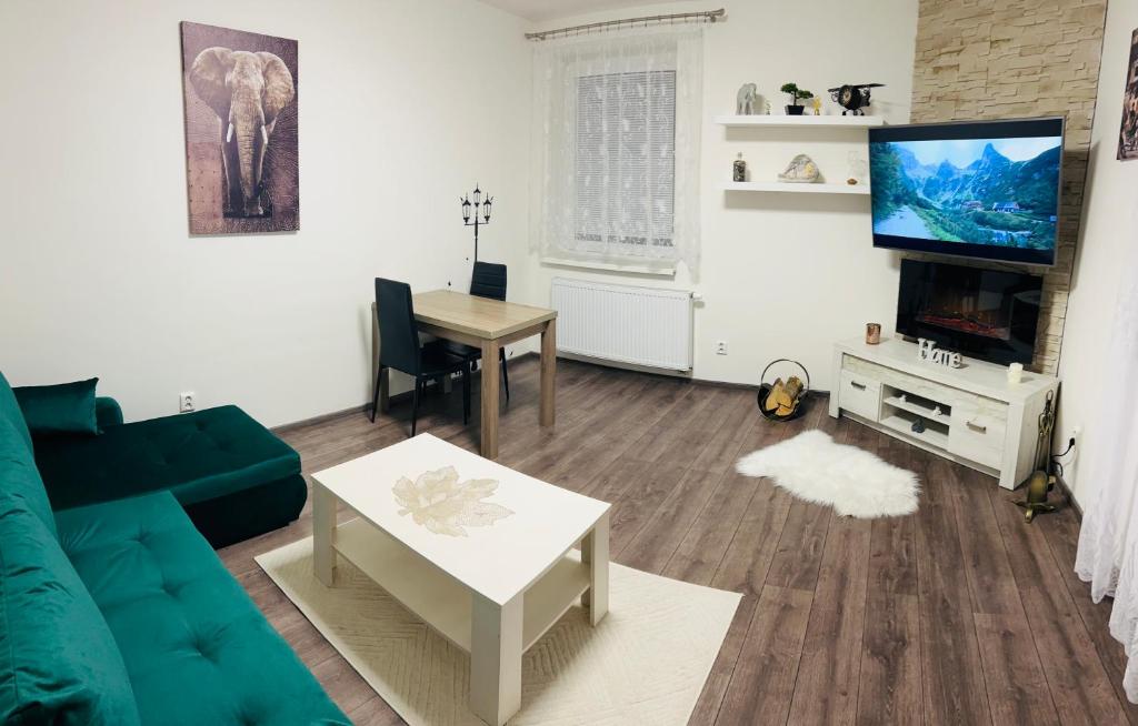 TV a/nebo společenská místnost v ubytování Apartment under the High Tatras