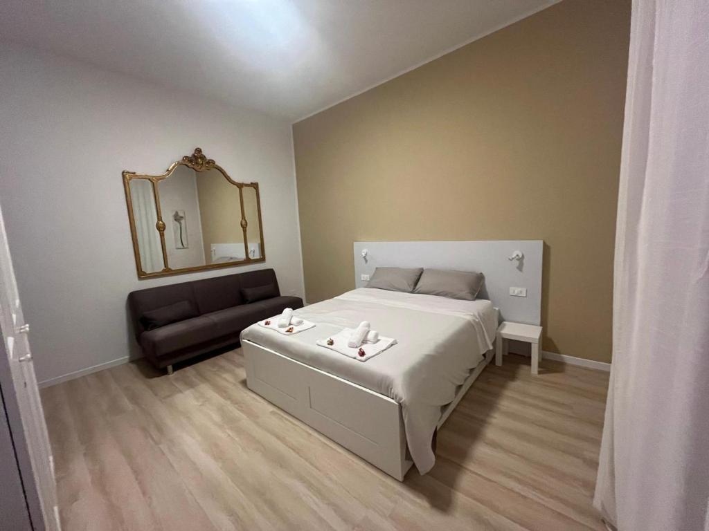 Postel nebo postele na pokoji v ubytování Deruchi apartments 1