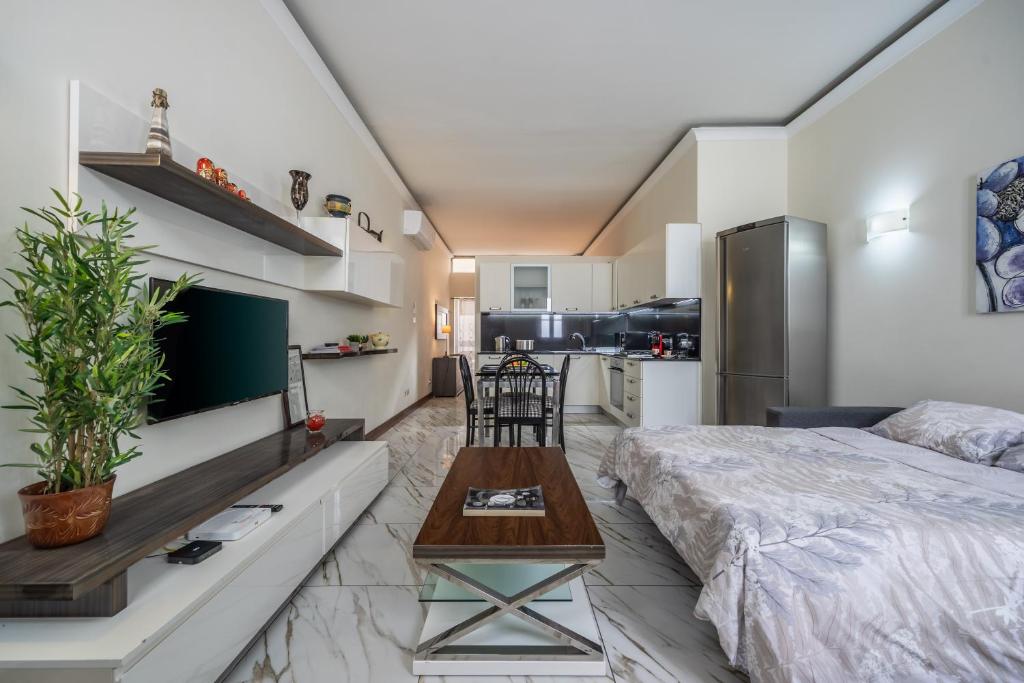 Kuchyň nebo kuchyňský kout v ubytování Seafront apartment in Ta'Xbiex