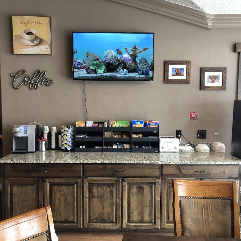Příslušenství pro přípravu čaje a kávy v ubytování Zion Cliff Lodge