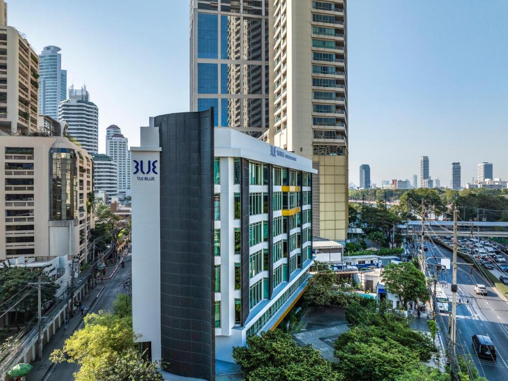 Nespecifikovaný výhled na destinaci Bangkok nebo výhled na město při pohledu z hotelu