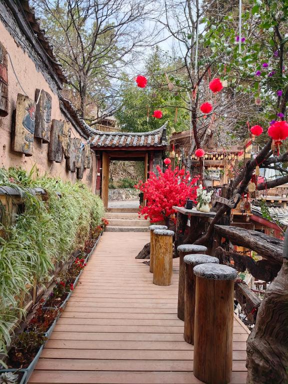 Zahrada ubytování Lijiang Ancient Town Taohua Island Viewing Station