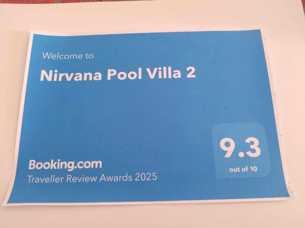 Certifikát, hodnocení, plakát nebo jiný dokument vystavený v ubytování Nirvana Pool Villa 2