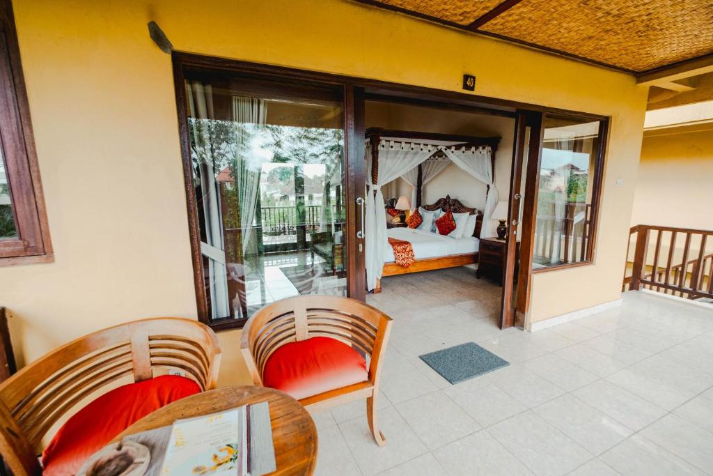 Posezení v ubytování Sri Aksata Ubud Resort