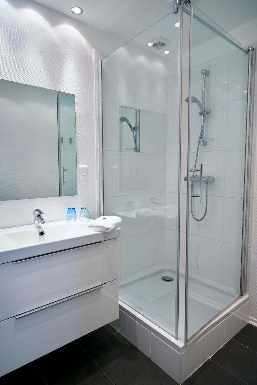 Koupelna v ubytování Hotel Am Mühlenteich