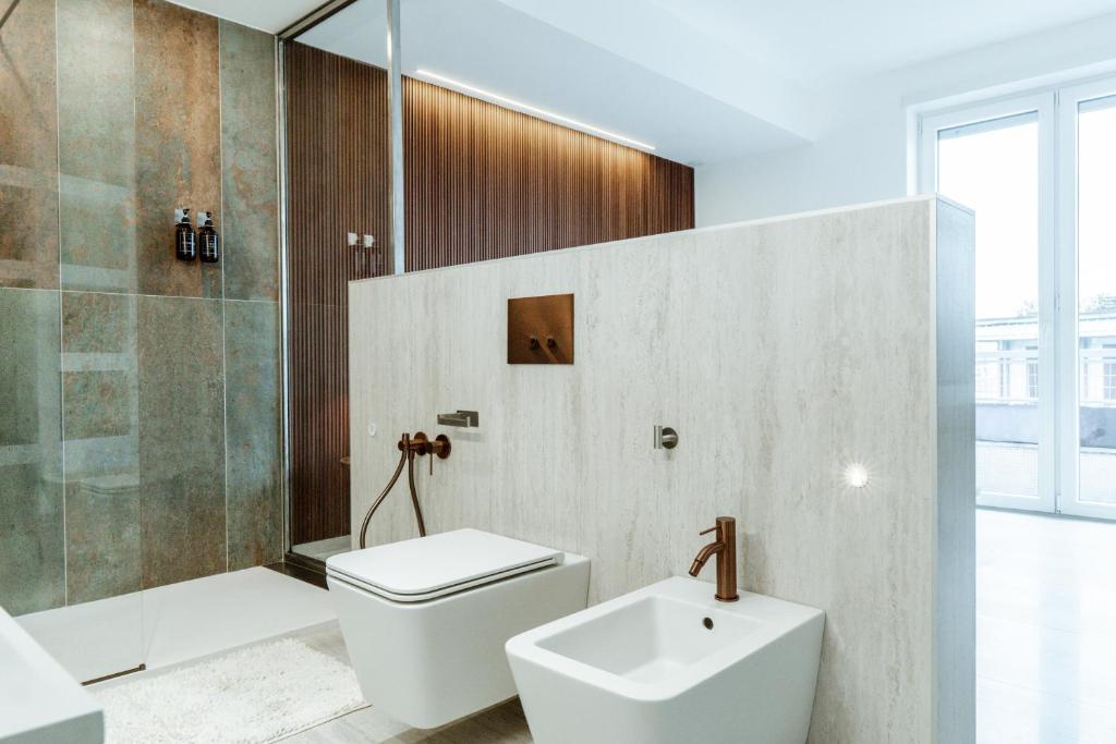Koupelna v ubytování Ram7 Lux Charmant Apartment Gallarate