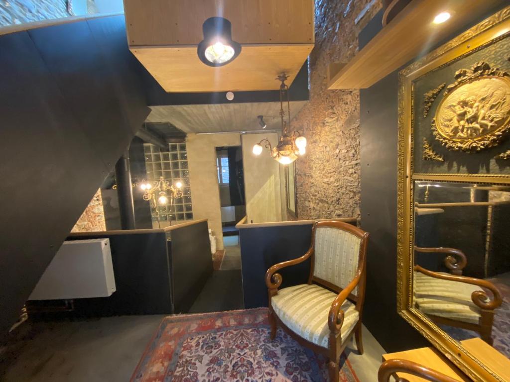 Posezení v ubytování Studio Beim Mulles 'Schapp'