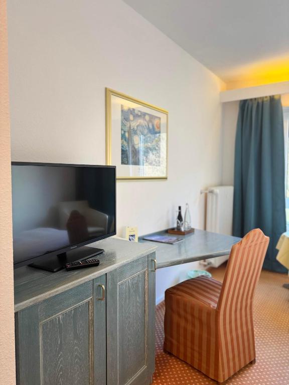 TV a/nebo společenská místnost v ubytování Hotel Das Waldhaus in Maikammer