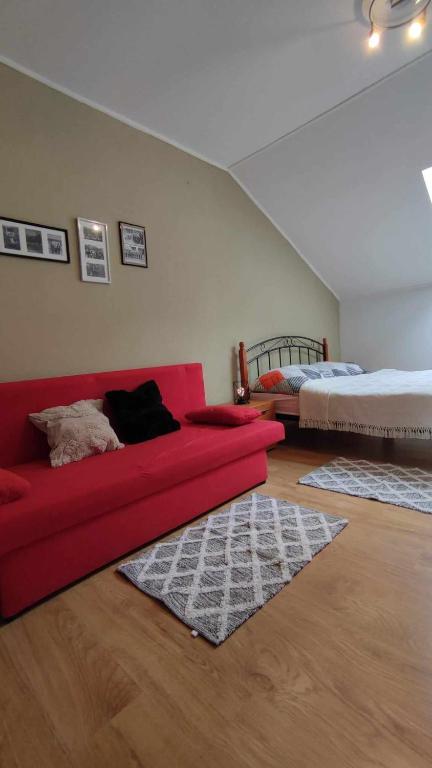 Postel nebo postele na pokoji v ubytování Agrorelax