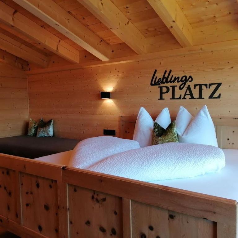 Postel nebo postele na pokoji v ubytování Wieslhütte