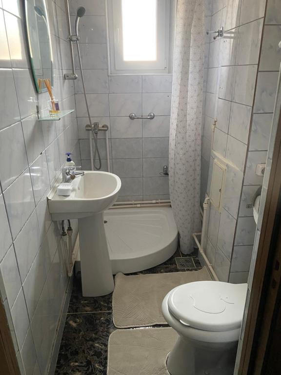Koupelna v ubytování Apartament Borsec