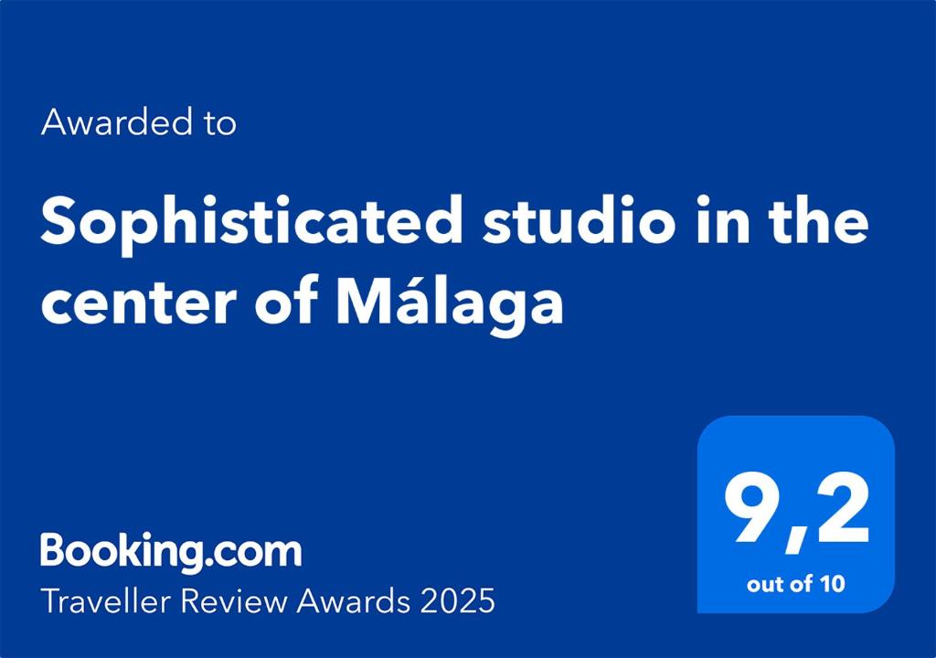 Certifikát, ocenenie alebo iný dokument vystavený v ubytovaní Sophisticated studio in the center of Málaga