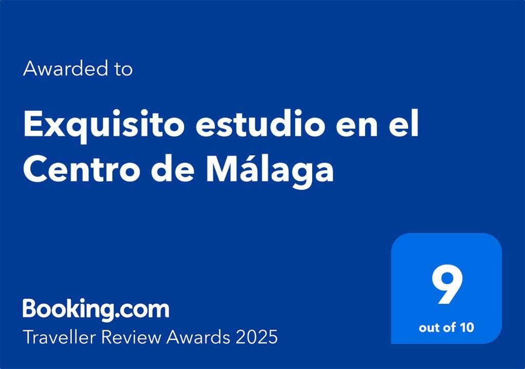 Certifikát, ocenenie alebo iný dokument vystavený v ubytovaní Exquisito estudio en el Centro de Málaga