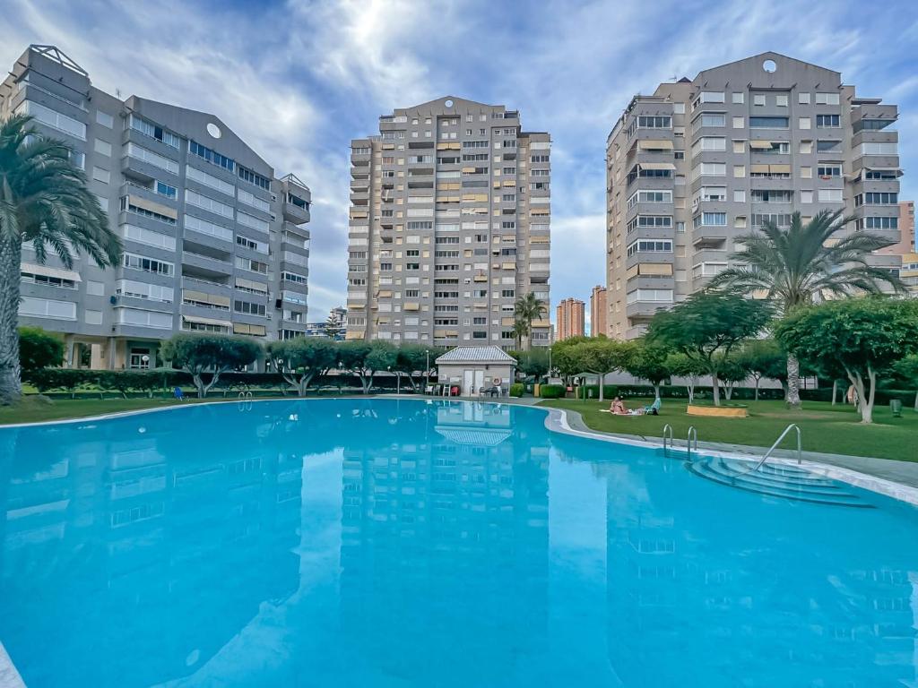 Bazén v ubytování Calasol, Bonito apartamento en Cala de Finestrat nebo v jeho okolí