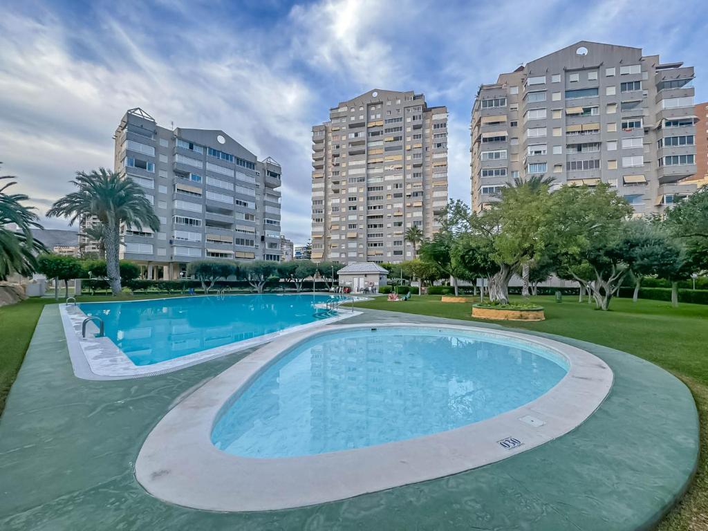 Bazén v ubytování Calasol, Bonito apartamento en Cala de Finestrat nebo v jeho okolí