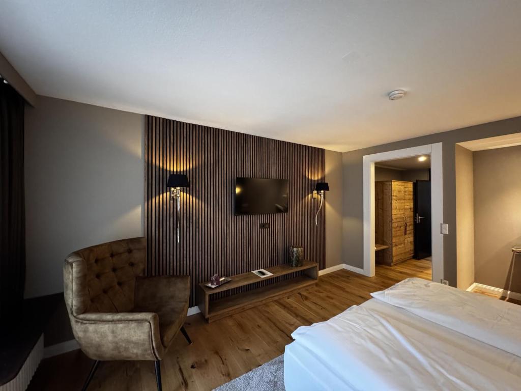 Postel nebo postele na pokoji v ubytování Hotel Luisenpark