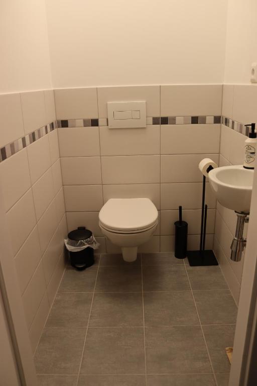 Koupelna v ubytování Apartmán Nerudova Zahrada