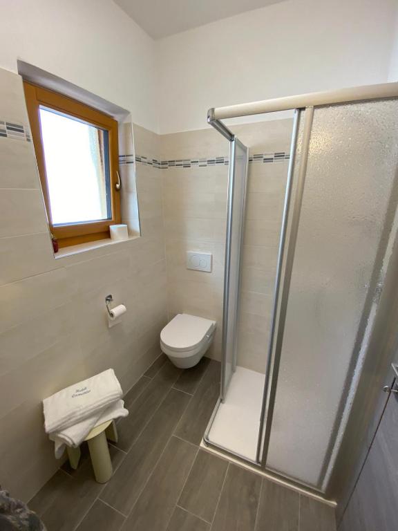 Koupelna v ubytování Hotel Camoscio