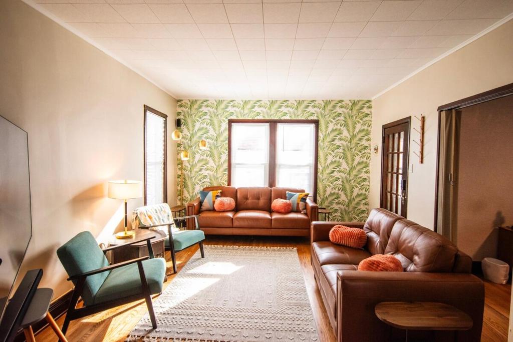 Χώρος καθιστικού στο Gertie's Eclectic Nest