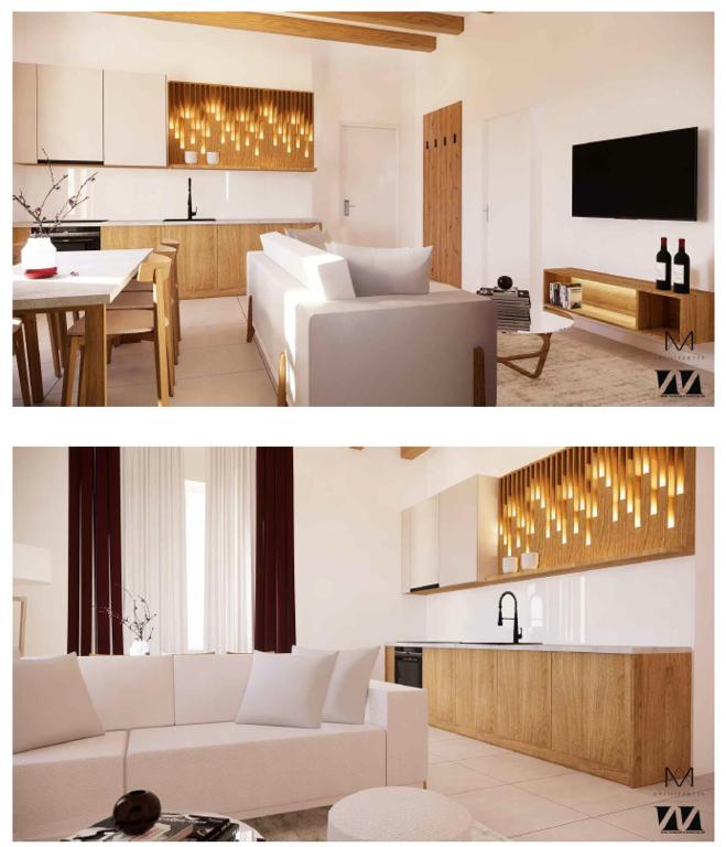TV a/nebo společenská místnost v ubytování Weinhotel Offenstein Erben