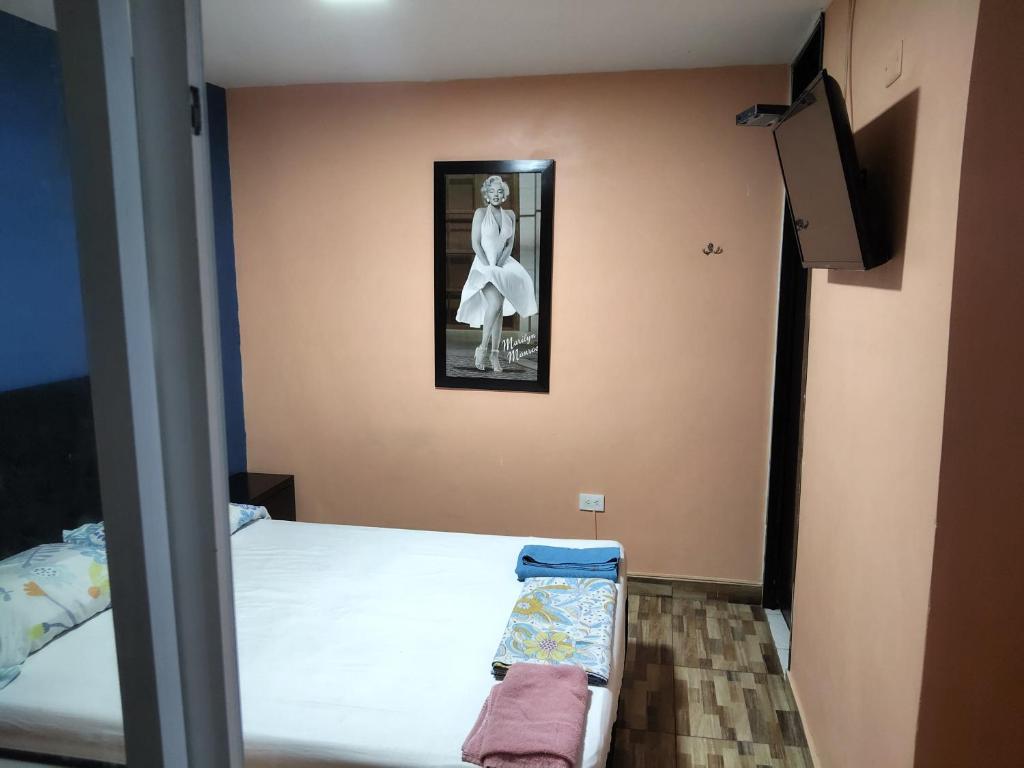 Postel nebo postele na pokoji v ubytování Hostal Avanza