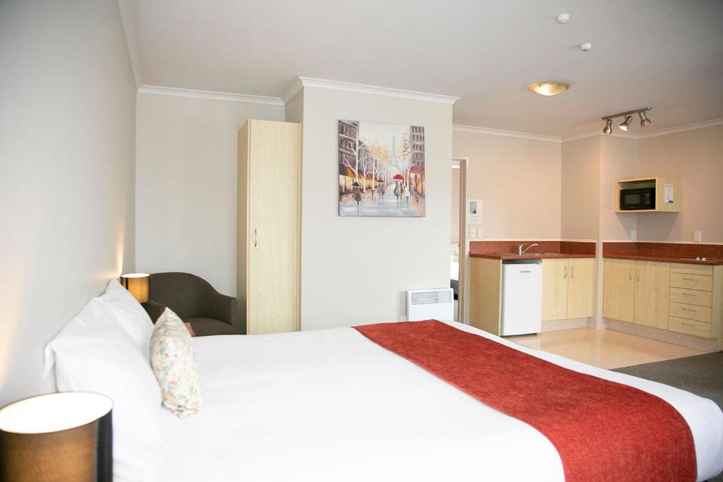 Kuchyň nebo kuchyňský kout v ubytování Bella Vista Motel Hamilton