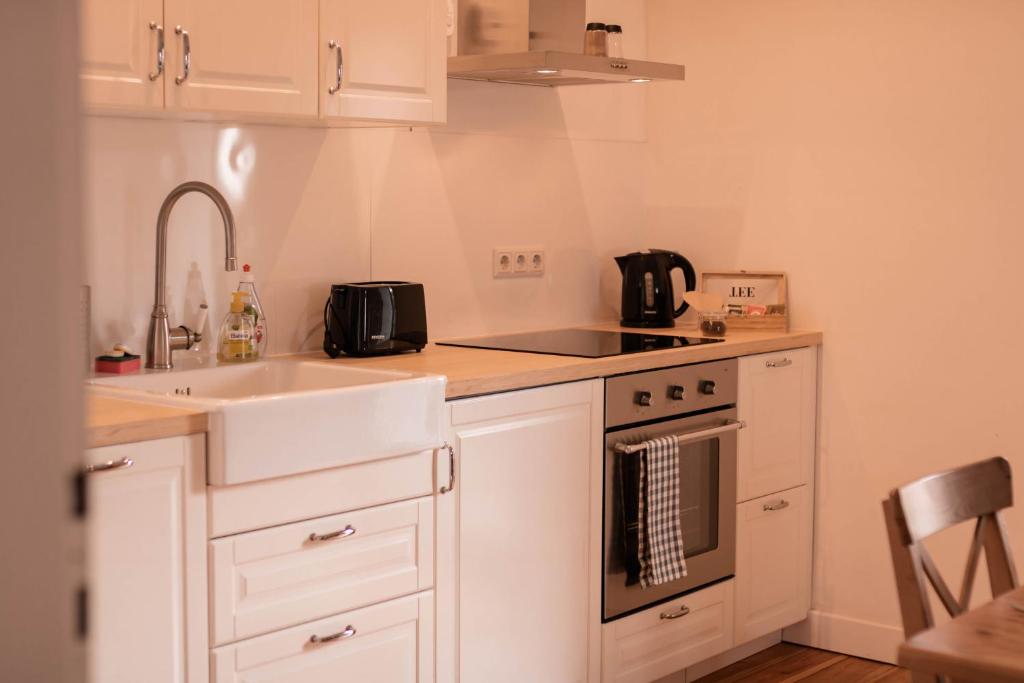Kuchyň nebo kuchyňský kout v ubytování Apartment 28