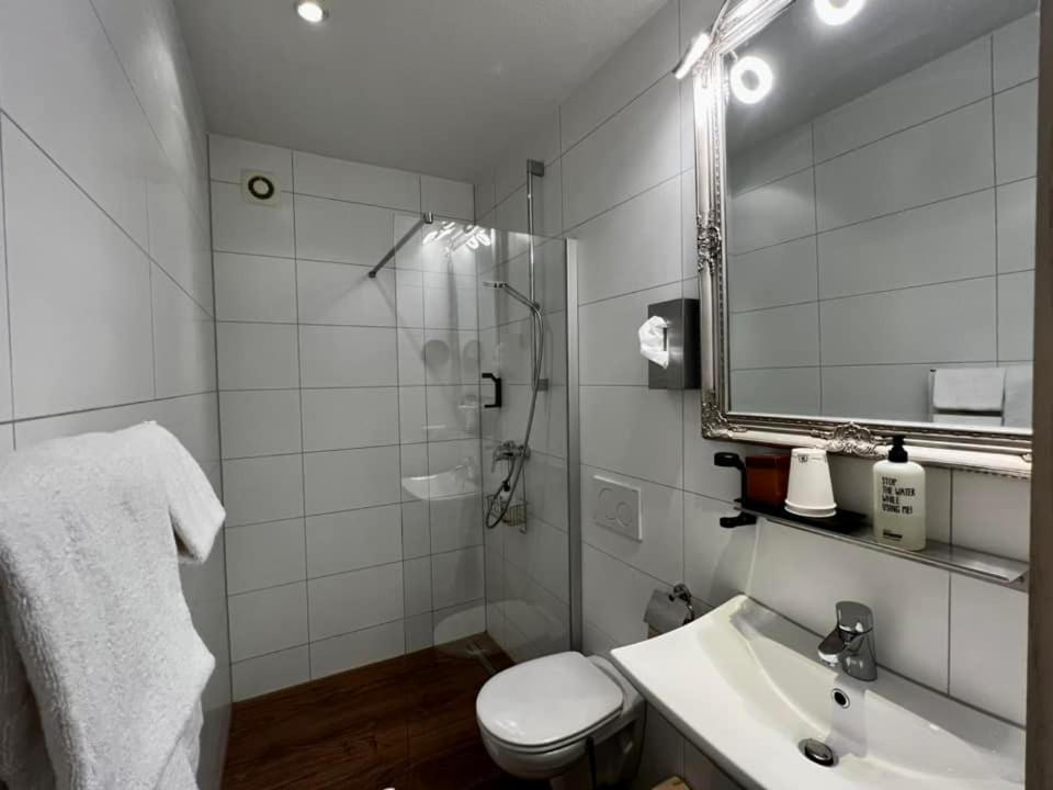 Koupelna v ubytování Boutique Hotel & Bio Wirtshaus Schwarzer Bock