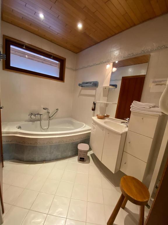 Koupelna v ubytování Auberge de L'an 1600