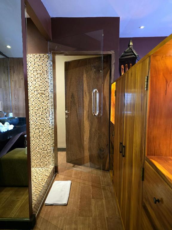 Koupelna v ubytování Sky Suites