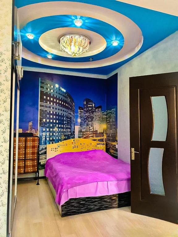 Postel nebo postele na pokoji v ubytování Modern 2BR Apartment in Prime Tbilisi with Scenic Views