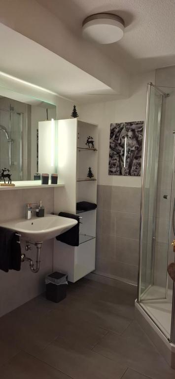 Koupelna v ubytování Ferienwohnung Ambiente