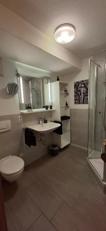 Koupelna v ubytování Ferienwohnung Ambiente